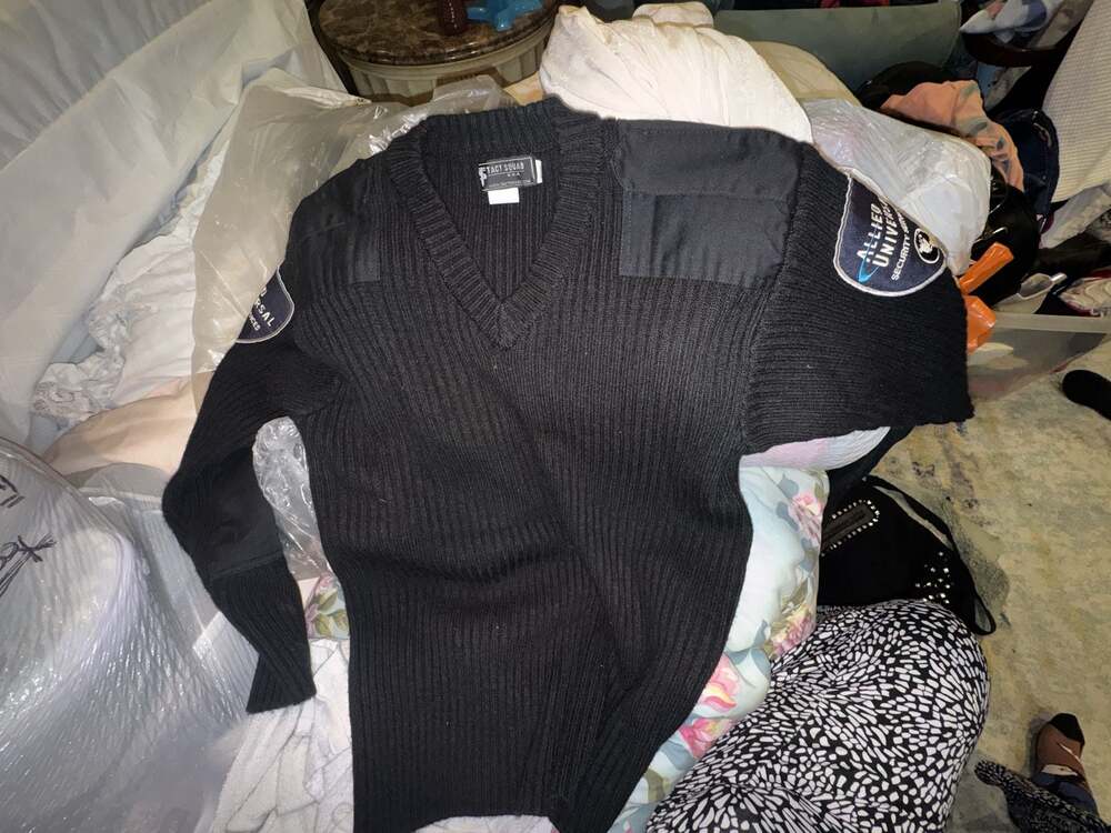 Tact Squad Commando Security V-Neck Sweater with Allied Universal Patches